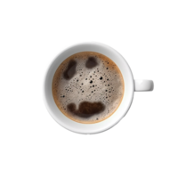 koffie beker, koffie kop png, koffie kop clip art, koffie kop top visie, transparant achtergrond, ai generatief png