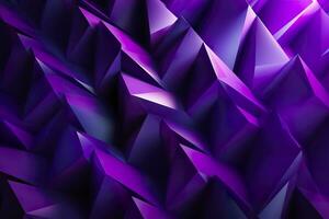 Purple Gradient Abstract Illustration. 3D triangle Background. Computer Art Design Template. AI Generative photo