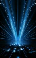 Ai generative Backdrop With Illumination Of blue Spotlights For Flyers realistic image ultra hd high design photo