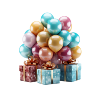 Happy Birthday, Happy Birthday Png, Happy Birthday Cake, Happy Birthday Balloon, Transparent Background, AI Generative png