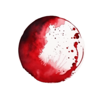 Red Watercolor Round Stain, Round Stain Png, Red Round Stain Png, Transparent Background, AI Generative png