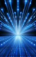 Ai generative Backdrop With Illumination Of blue Spotlights For Flyers realistic image ultra hd high design photo