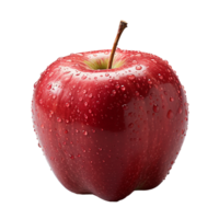 rot Apfel, rot Apfel png, rot Apfel mit transparent Hintergrund, ai generativ png