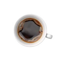 Kaffee Tasse, Kaffee Tasse png, Kaffee Tasse Clip Art, Kaffee Tasse oben Sicht, transparent Hintergrund, ai generativ png