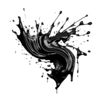 Farbe Spritzen, schwarz Farbe Spritzen, schwarz Farbe Spritzen png, transparent Hintergrund, ai generativ png