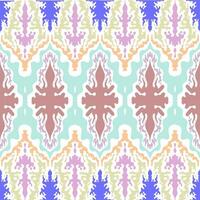 Geometric fabric pattern in pastel colors vector