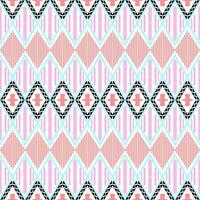 Geometric fabric pattern in pastel colors vector