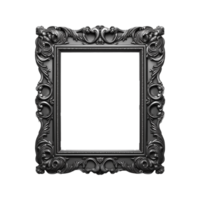 Frame Black, Black Color Photo Frame, Photo Frame Png, Transparent Background, AI Generative png