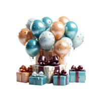 glücklich Geburtstag, glücklich Geburtstag png, glücklich Geburtstag Kuchen, glücklich Geburtstag Ballon, transparent Hintergrund, ai generativ png