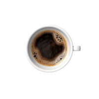 café taza, café taza png, café taza clipart, café taza parte superior vista, transparente fondo, ai generativo png