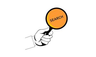 Magnifying glass, Search illustration vector