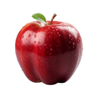 rot Apfel, rot Apfel png, rot Apfel mit transparent Hintergrund, ai generativ png