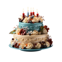 glücklich Geburtstag, glücklich Geburtstag png, glücklich Geburtstag Kuchen, glücklich Geburtstag Ballon, transparent Hintergrund, ai generativ png