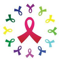 octubre es el mundo pecho cáncer sin costura modelo antecedentes modelo con cinta. vector