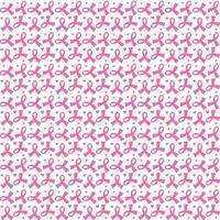 October is the World Breast Cancer Seamless Pattern background template with ribbon. vector