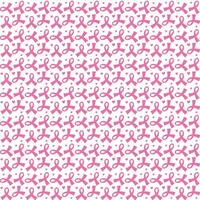 October is the World Breast Cancer Seamless Pattern background template with ribbon. vector