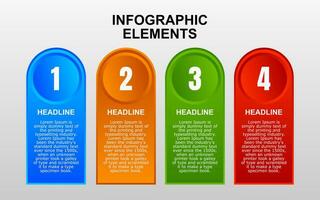 infographic template design with 4 steps. infographic design for presentations, banners, infographs and posters vector