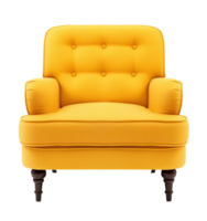 right yellow armchair isolated png