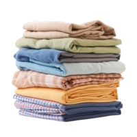 Stack of clean clothes isolated png