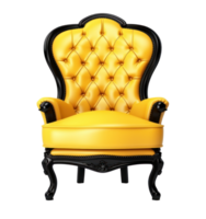 right yellow armchair isolated png