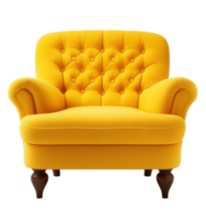 right yellow armchair isolated png