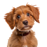 Cute browm dog isolated png