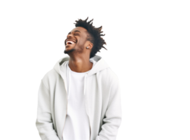 African american man smiling isolated png