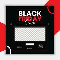 Black Friday social media banner or post template, fashion sale template design for social media vector