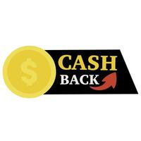 Cashback badge illustration vector