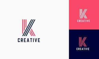 Modern logo design or monogram K vector