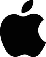 realista manzana logo. móvil dispositivos ios operando sistema para Mac logo. os logotipo icono vector