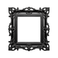 Frame Black, Black Color Photo Frame, Photo Frame Png, Transparent Background, AI Generative png