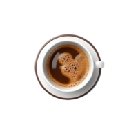 koffie beker, koffie kop png, koffie kop clip art, koffie kop top visie, transparant achtergrond, ai generatief png