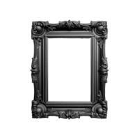 Frame Black, Black Color Photo Frame, Photo Frame Png, Transparent Background, AI Generative png