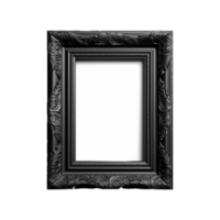 Frame Black, Black Color Photo Frame, Photo Frame Png, Transparent Background, AI Generative png