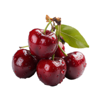 Cherry, Sweet Cherry Png, Red Cherry Png, Transparent Background, AI Generative png