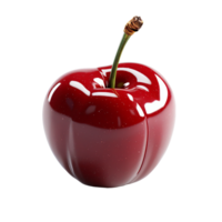 Cherry, Sweet cherry icon, Sweet cherry png, 3d rendering ripe, Transparent Background, AI Generative png