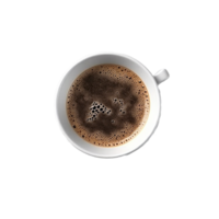 koffie beker, koffie kop png, koffie kop clip art, koffie kop top visie, transparant achtergrond, ai generatief png
