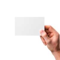 Hands Holding A White Card, Hands Holding Blank Paper Png, Blank Card With Hand, Transparent Background, AI Generative png