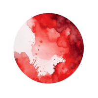 rouge aquarelle rond tache, rond tache png, rouge rond tache png, transparent arrière-plan, ai génératif png