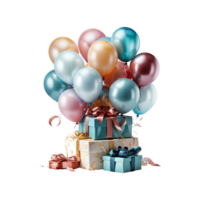 glücklich Geburtstag, glücklich Geburtstag png, glücklich Geburtstag Kuchen, glücklich Geburtstag Ballon, transparent Hintergrund, ai generativ png