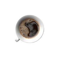 koffie beker, koffie kop png, koffie kop clip art, koffie kop top visie, transparant achtergrond, ai generatief png