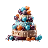 glücklich Geburtstag, glücklich Geburtstag png, glücklich Geburtstag Kuchen, glücklich Geburtstag Ballon, transparent Hintergrund, ai generativ png