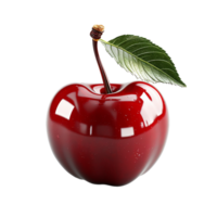 Cherry, Sweet cherry icon, Sweet cherry png, 3d rendering ripe, Transparent Background, AI Generative png