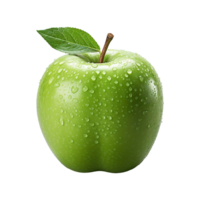 manzana, manzana verde, manzana png, verde manzana con transparente fondo, ai generativo png