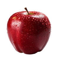 rot Apfel, rot Apfel png, rot Apfel mit transparent Hintergrund, ai generativ png