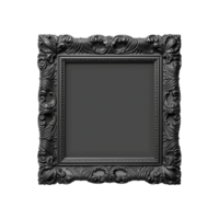 Frame Black, Black Color Photo Frame, Photo Frame Png, Transparent Background, AI Generative png