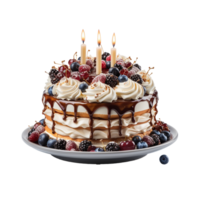 glücklich Geburtstag, glücklich Geburtstag png, glücklich Geburtstag Kuchen, glücklich Geburtstag Ballon, transparent Hintergrund, ai generativ png