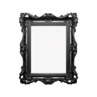 Frame Black, Black Color Photo Frame, Photo Frame Png, Transparent Background, AI Generative png