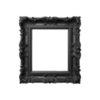 Rahmen Schwarz, schwarz Farbe Foto rahmen, Foto Rahmen png, transparent Hintergrund, ai generativ png